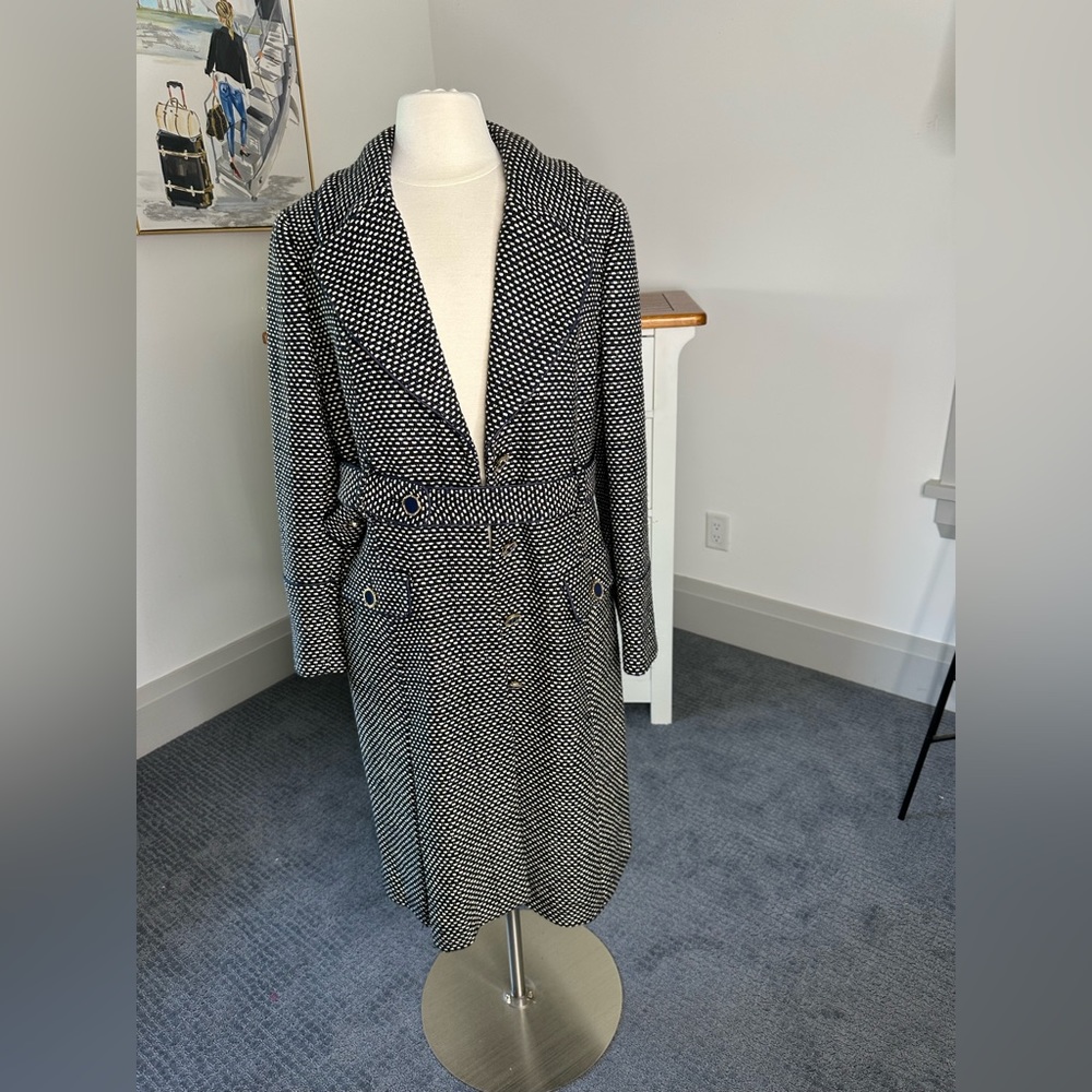 Tory Burch navy Alice coat